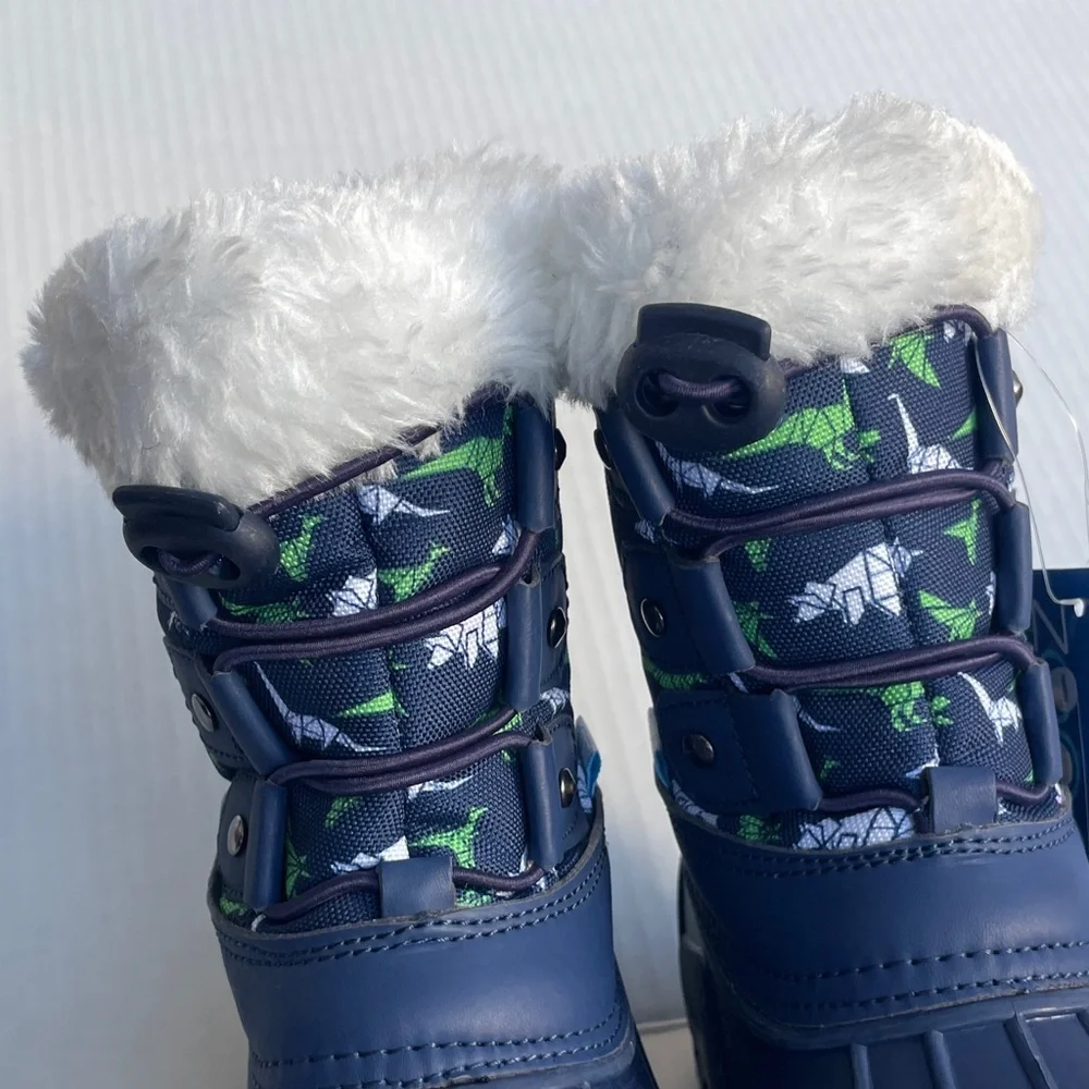 Zoogs Navy Boots with Dinosaur Design Toddler 7
